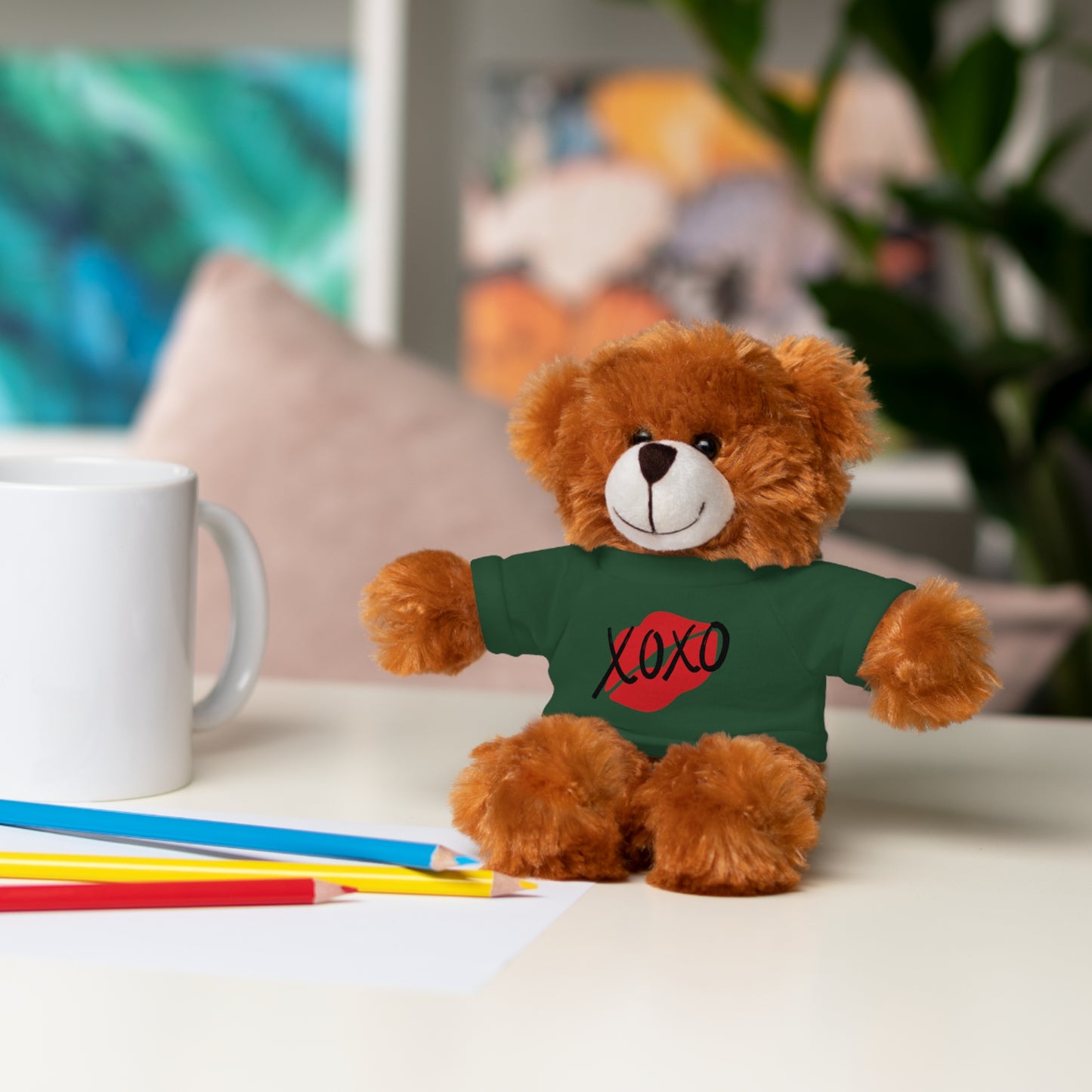 XOXO Kiss Valentine Stuffed Animals with Tee | Valentines Day Gifts