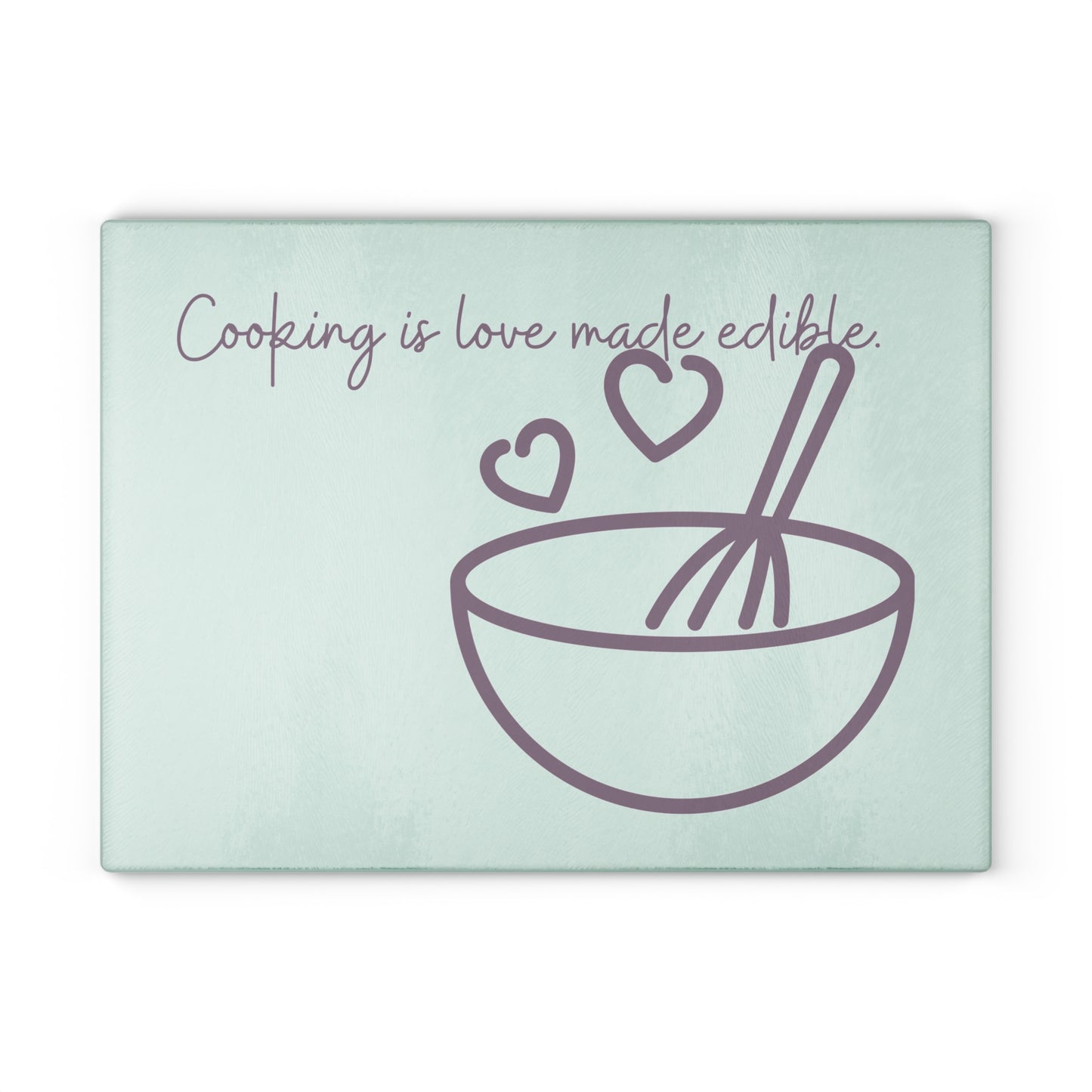 Cooking is Love Made Edible Glass Cutting Board | Housewarming Return Gift | Unique Party Favor