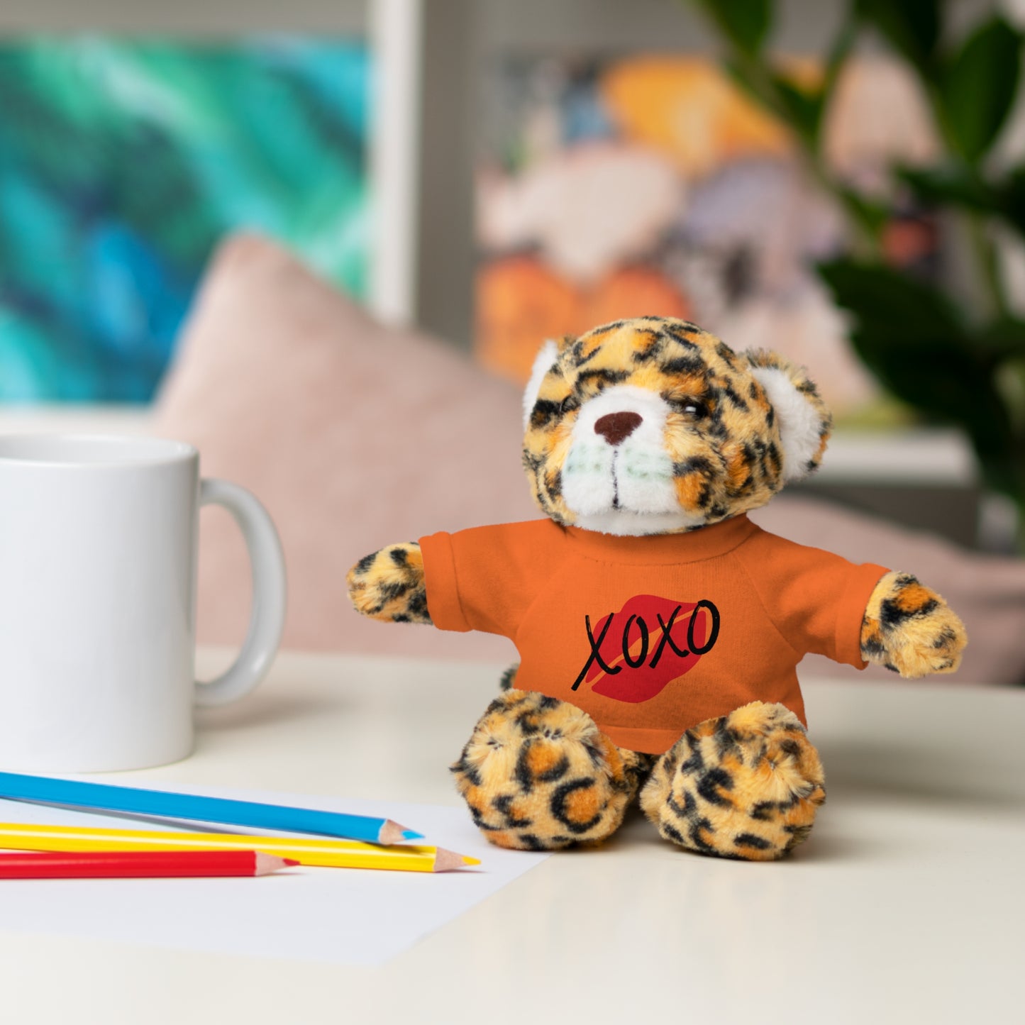 XOXO Kiss Valentine Stuffed Animals with Tee | Valentines Day Gifts