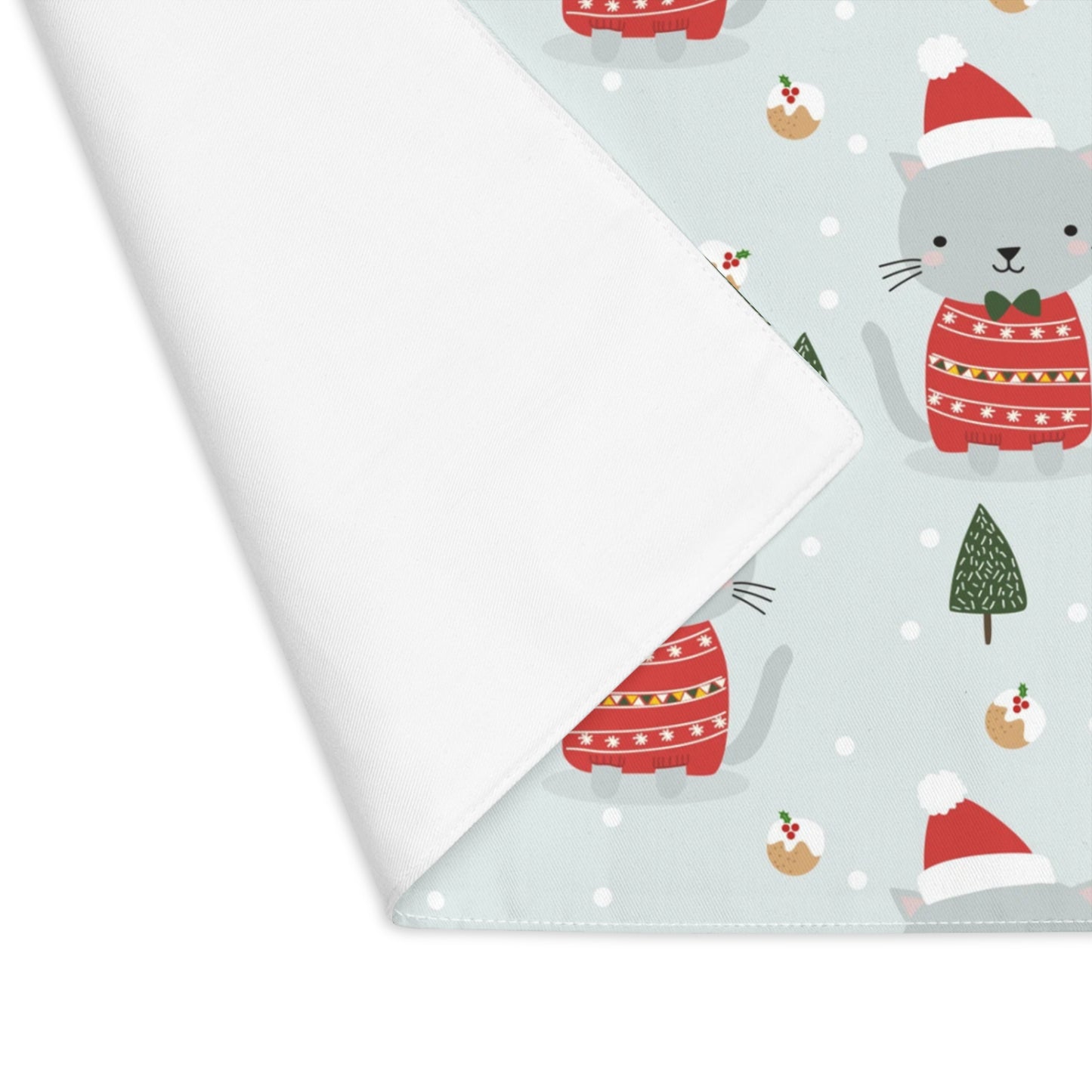Gray Cat Christmas Placemats
