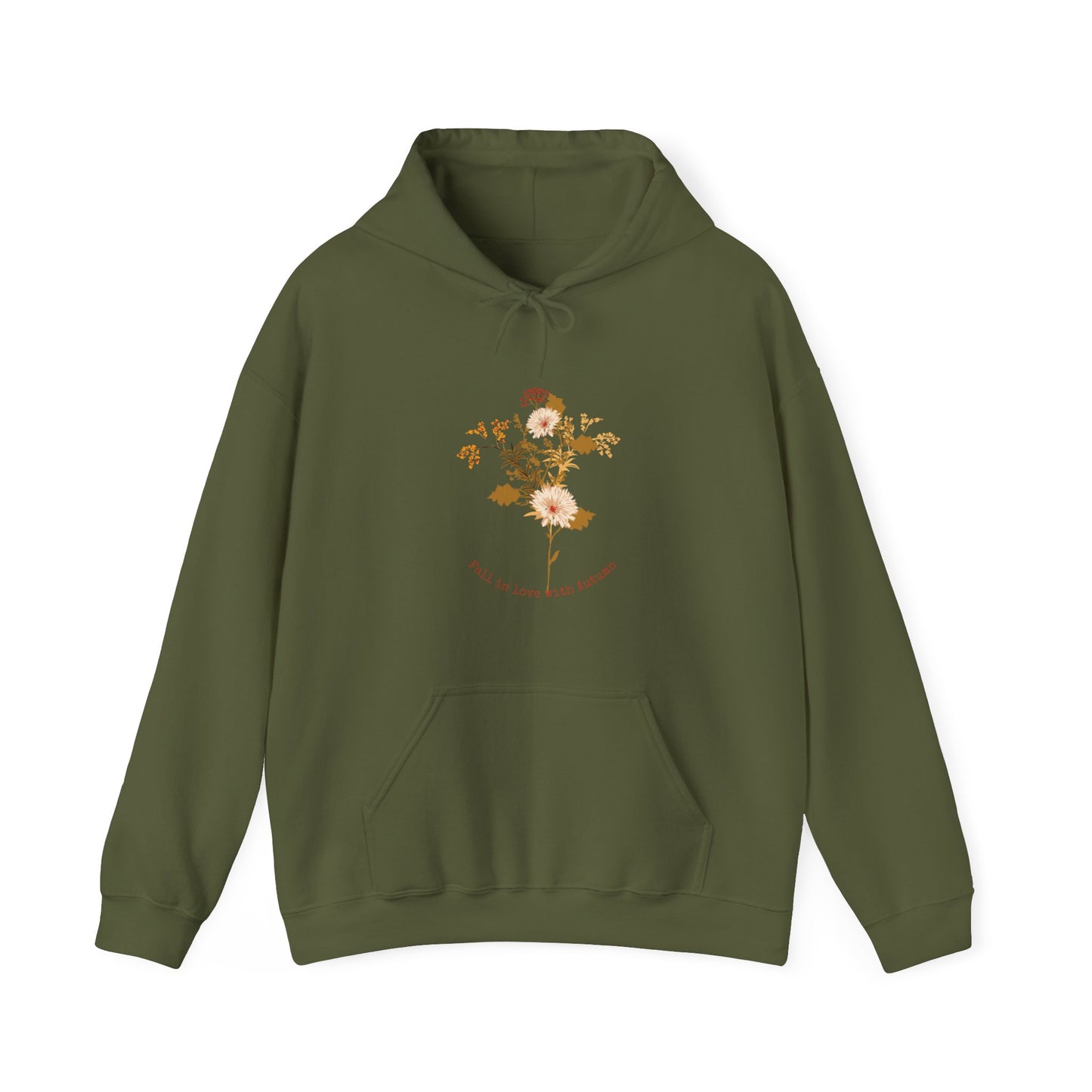 Fall in Love with Autumn Fall Bouquet Unisex Heavy Blend™ Hooded Sweatshirt