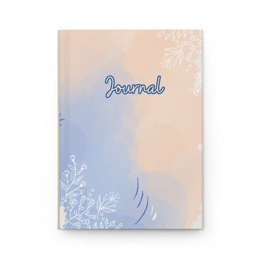 Peach and Blue Hardcover Journal Matte