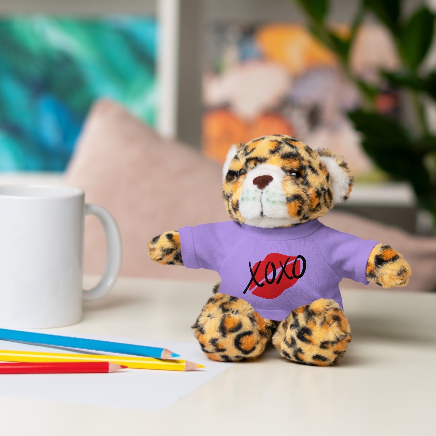 XOXO Kiss Valentine Stuffed Animals with Tee | Valentines Day Gifts