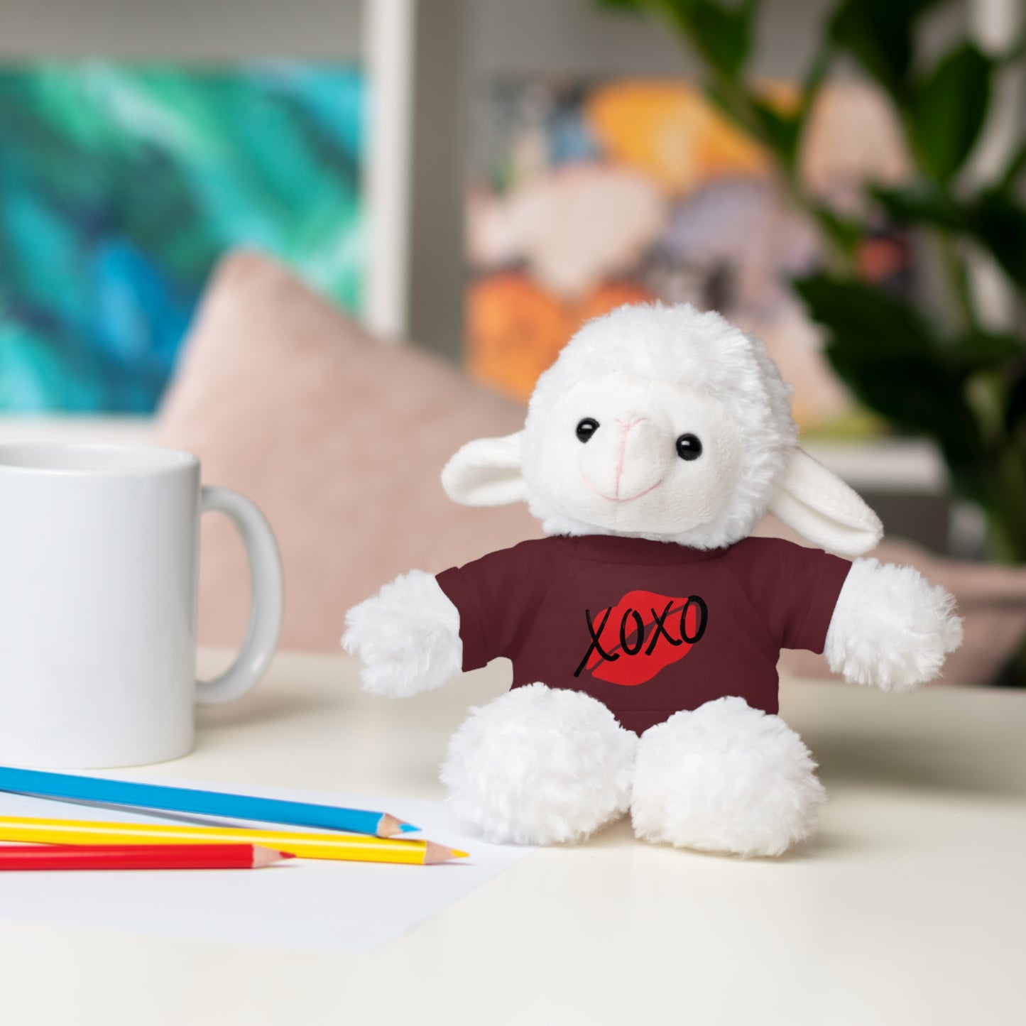XOXO Kiss Valentine Stuffed Animals with Tee | Valentines Day Gifts
