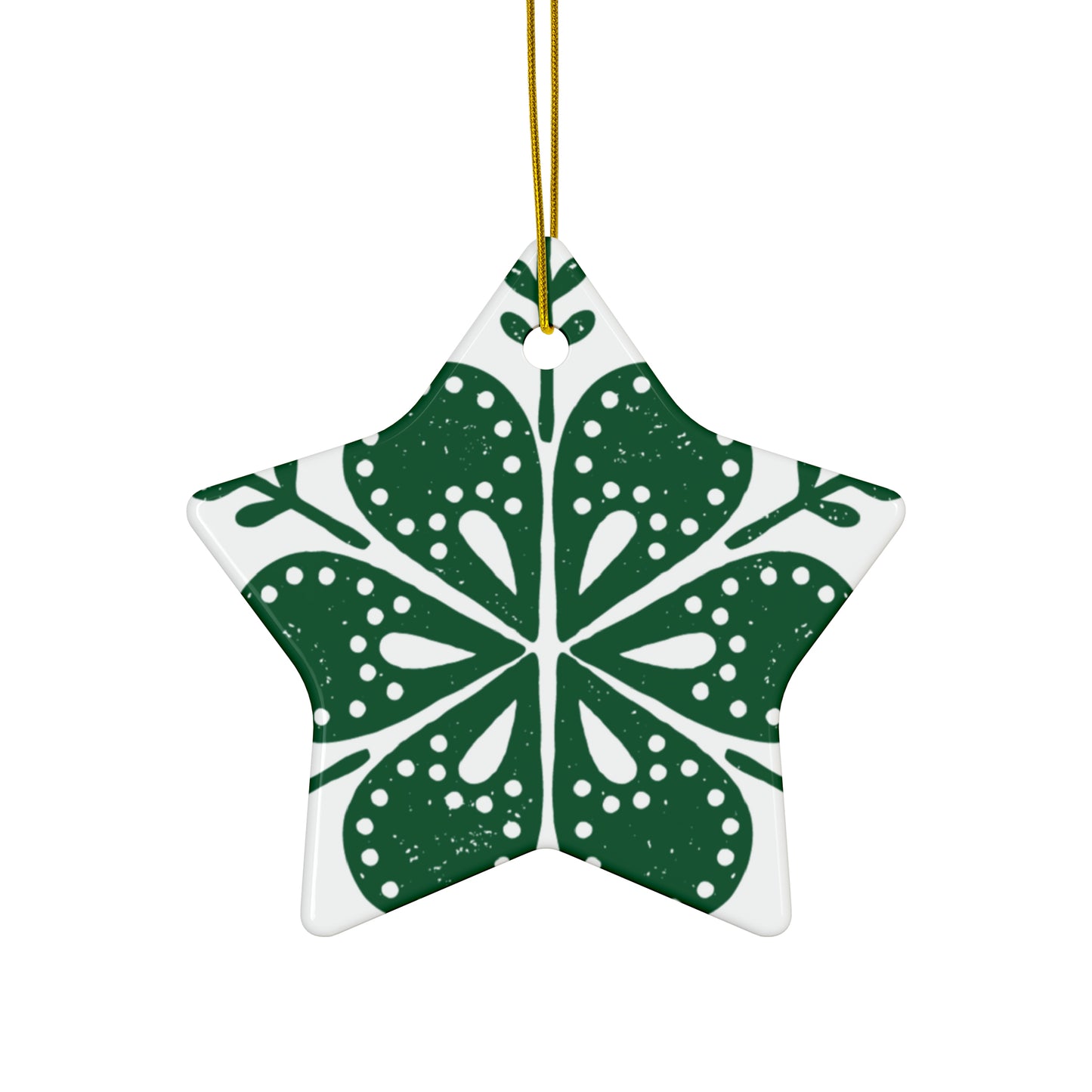 Flower Scandinavian Christmas Ceramic Ornaments (1pc, 3pcs, 5pcs, 10pcs)