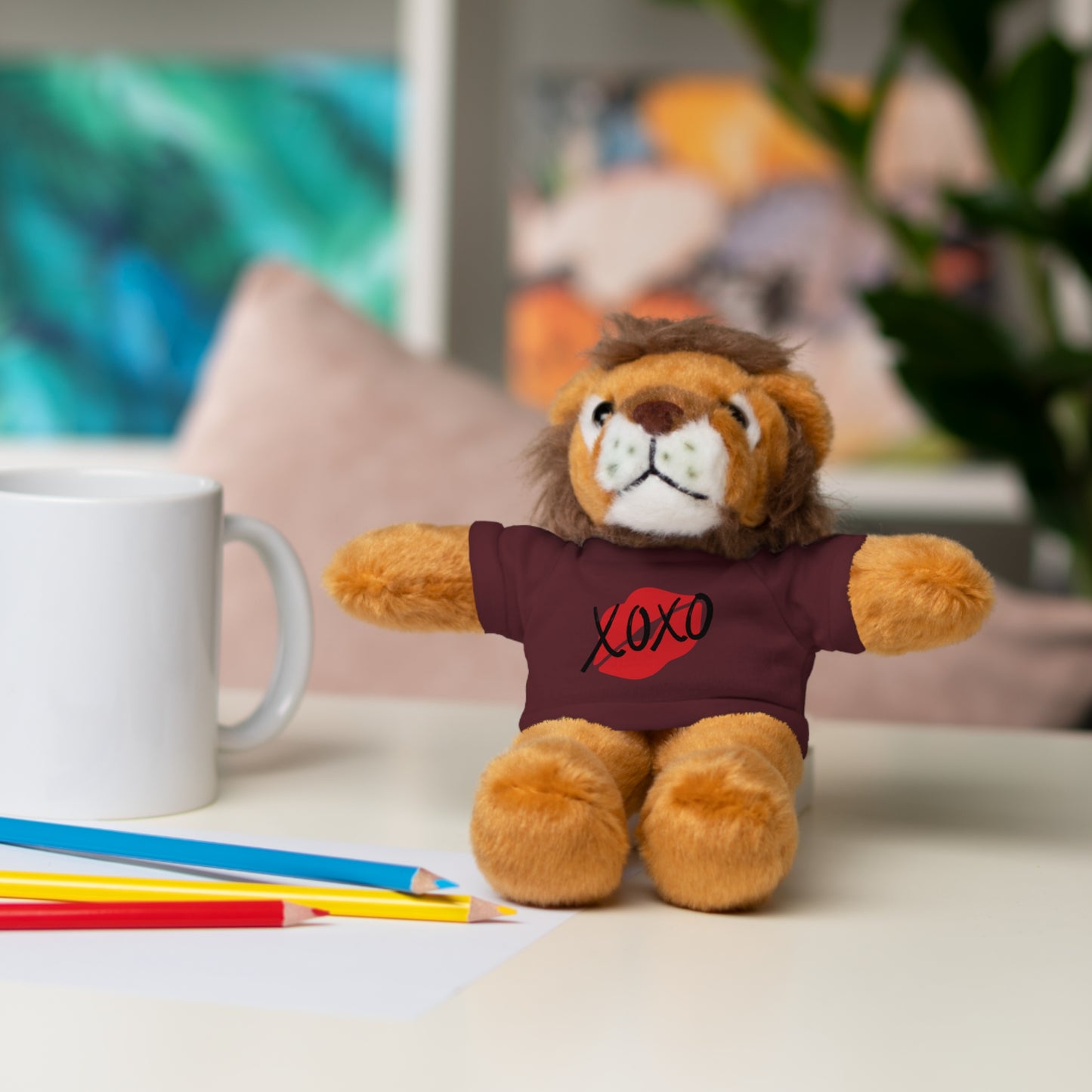 XOXO Kiss Valentine Stuffed Animals with Tee | Valentines Day Gifts