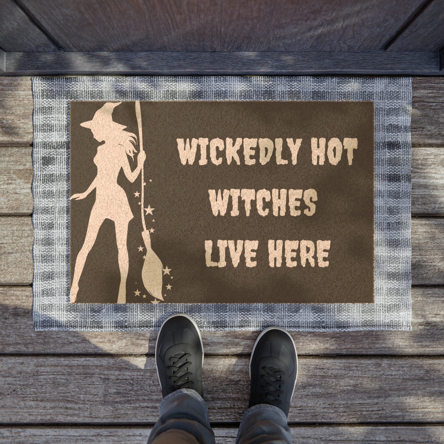 Wickedly Hot Witches Live Here Halloween Doormat