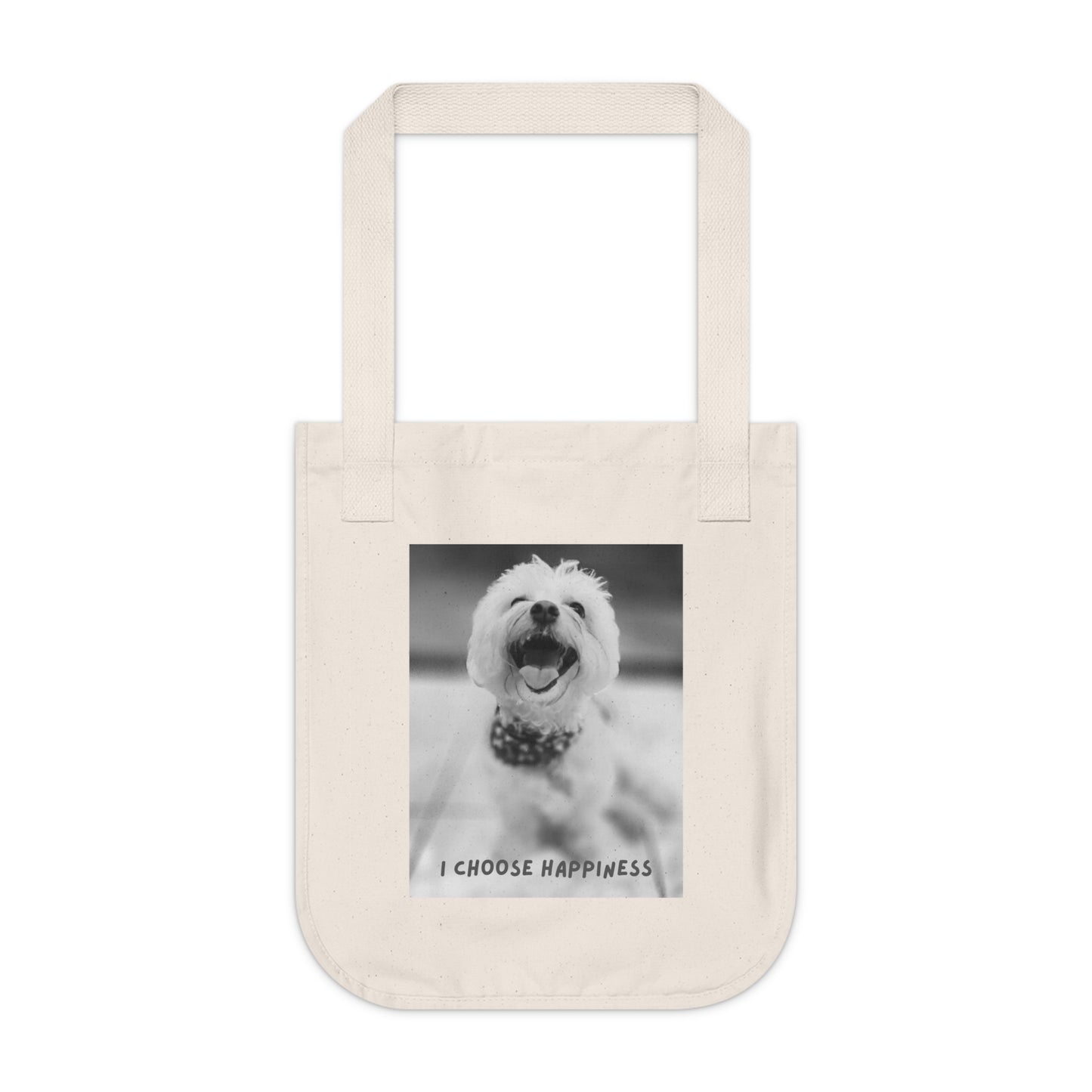 I Choose to be Happy Organic Canvas Tote Bag