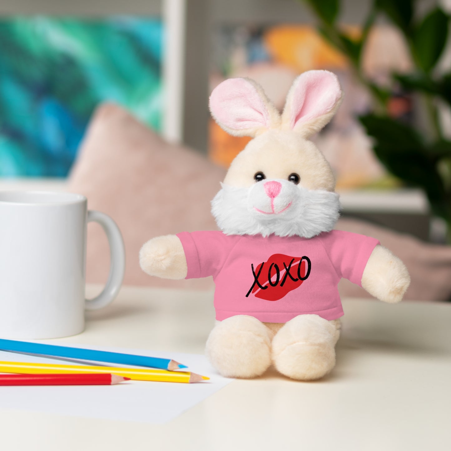 XOXO Kiss Valentine Stuffed Animals with Tee | Valentines Day Gifts