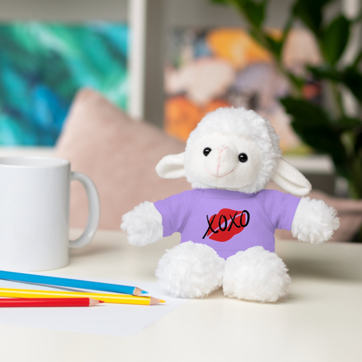 XOXO Kiss Valentine Stuffed Animals with Tee | Valentines Day Gifts