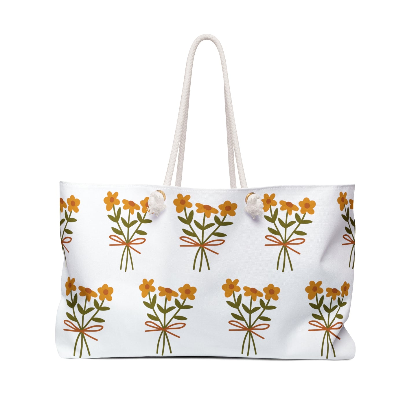 Yellow Flower Bouquet Weekender Bag
