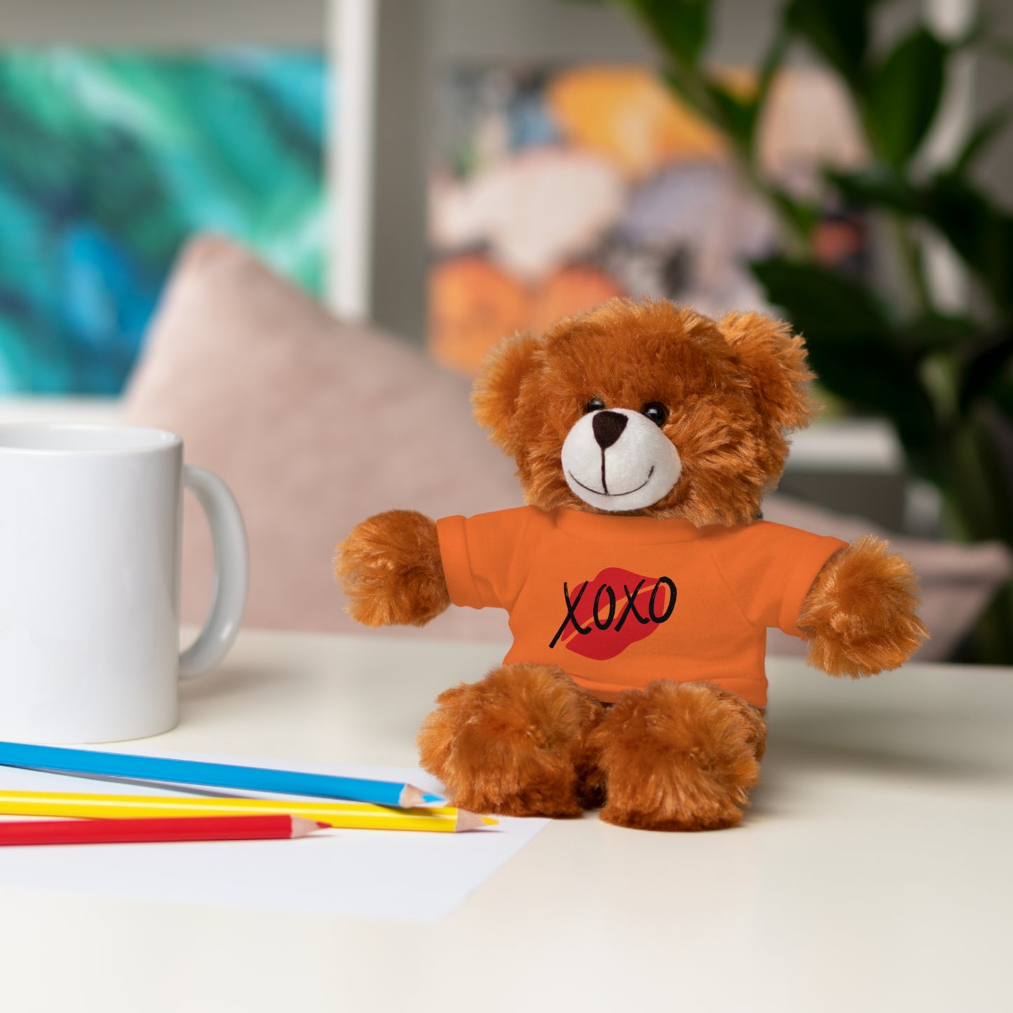 XOXO Kiss Valentine Stuffed Animals with Tee | Valentines Day Gifts