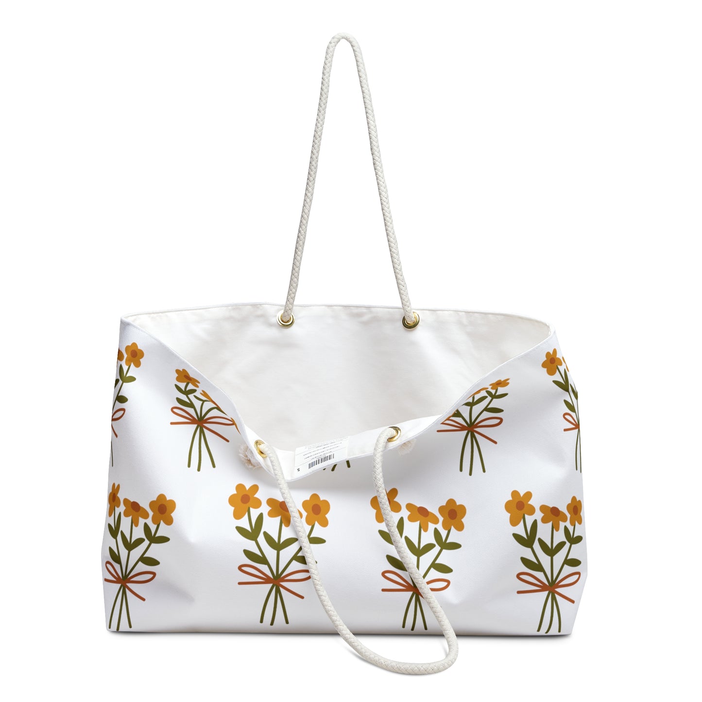 Yellow Flower Bouquet Weekender Bag