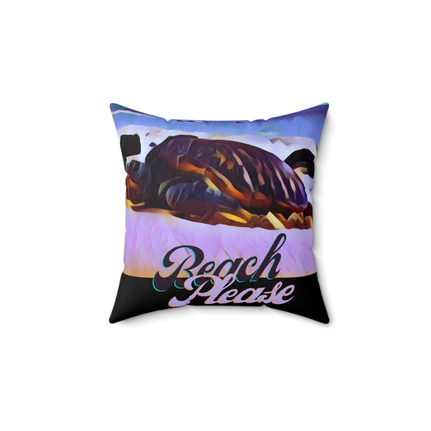 Beach Please Spun Polyester Square Pillow