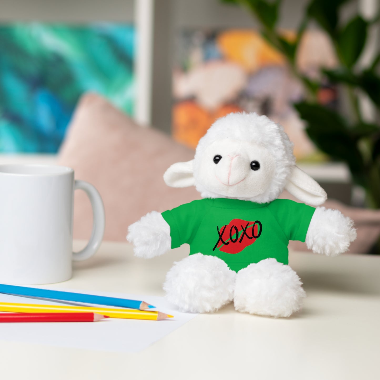 XOXO Kiss Valentine Stuffed Animals with Tee | Valentines Day Gifts
