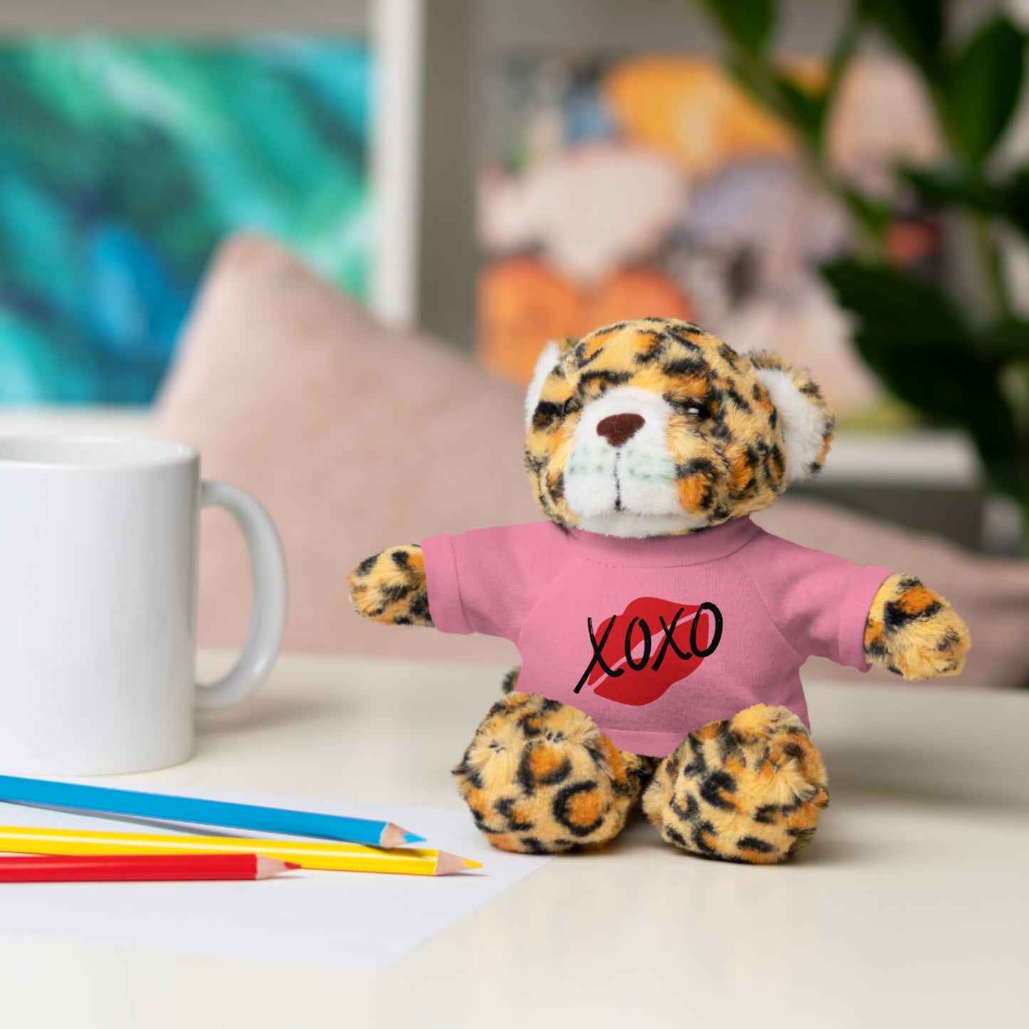 XOXO Kiss Valentine Stuffed Animals with Tee | Valentines Day Gifts
