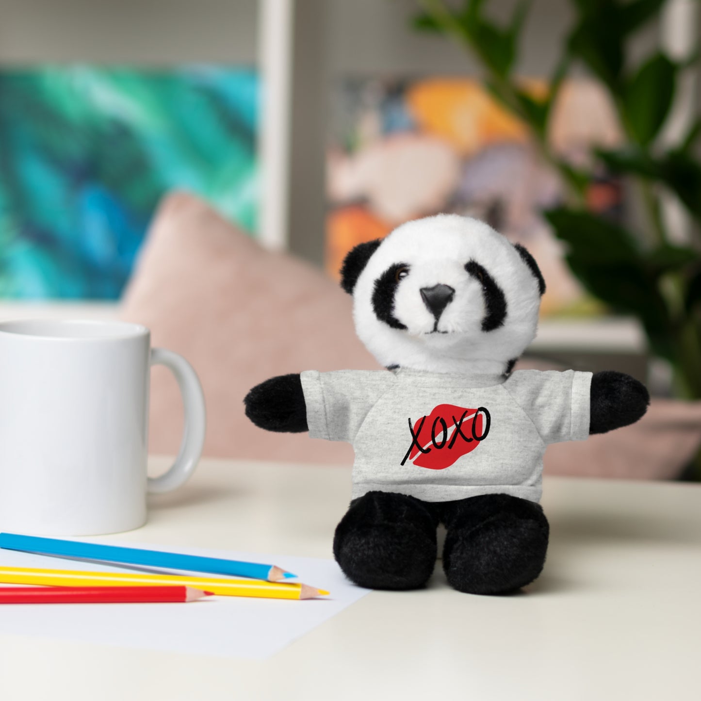 XOXO Kiss Valentine Stuffed Animals with Tee | Valentines Day Gifts