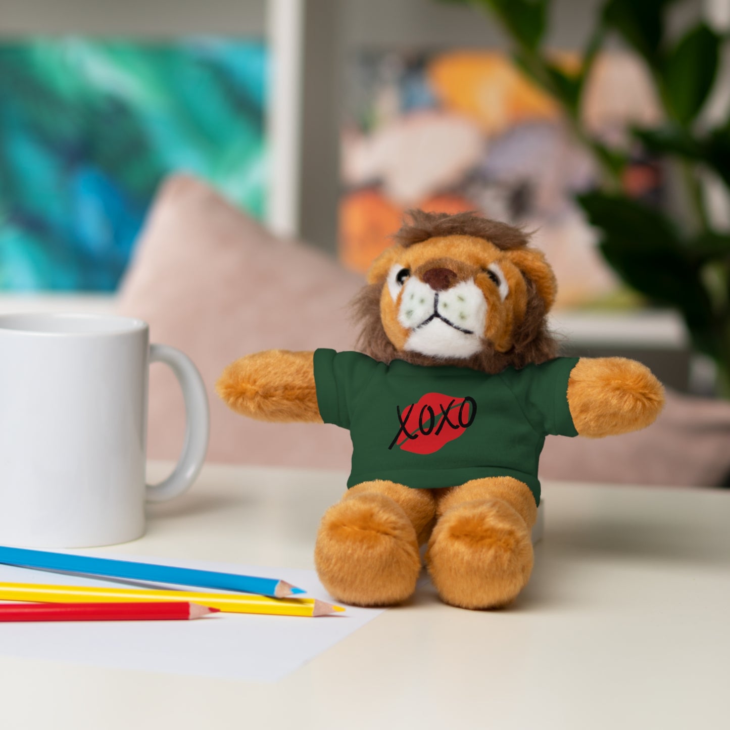 XOXO Kiss Valentine Stuffed Animals with Tee | Valentines Day Gifts