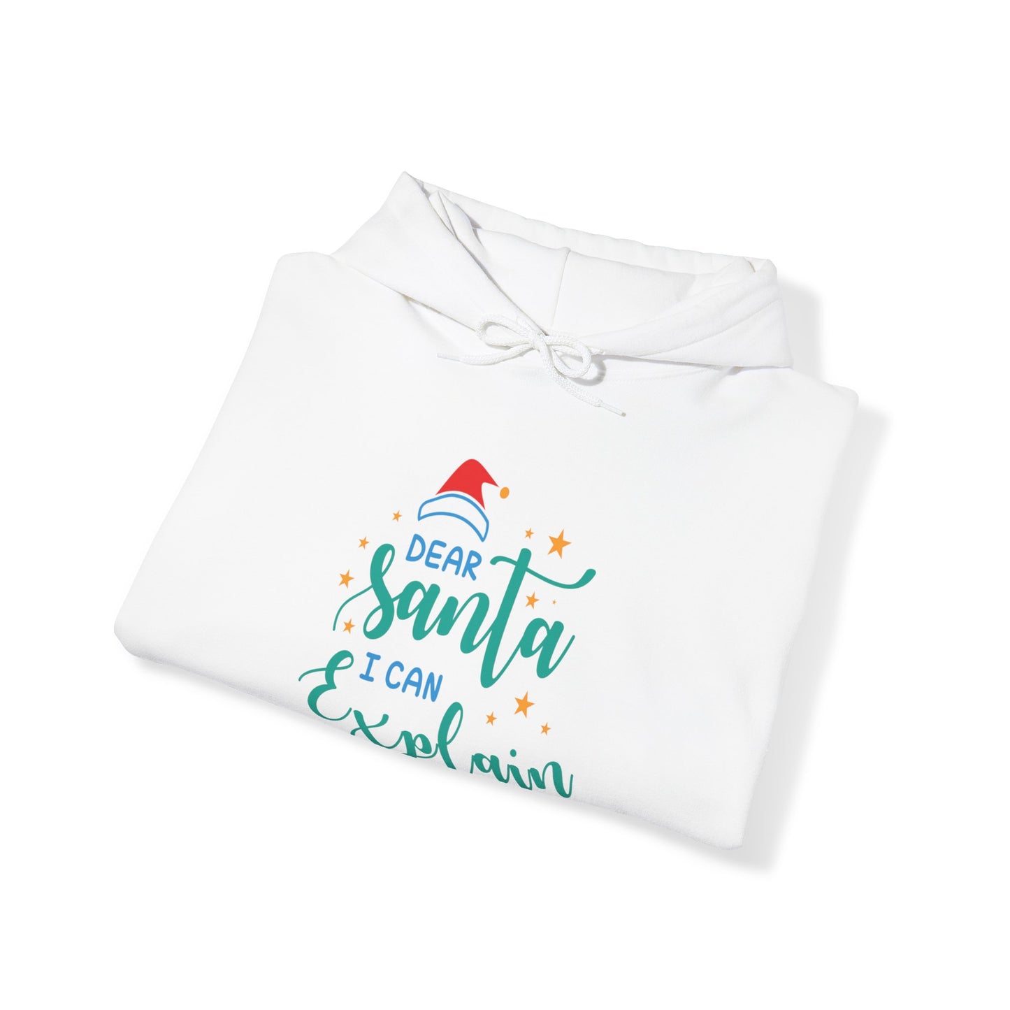 Santa I Can Explain Christmas Graphic Unisex Heavy Blend™ Hooded Sweatshirt