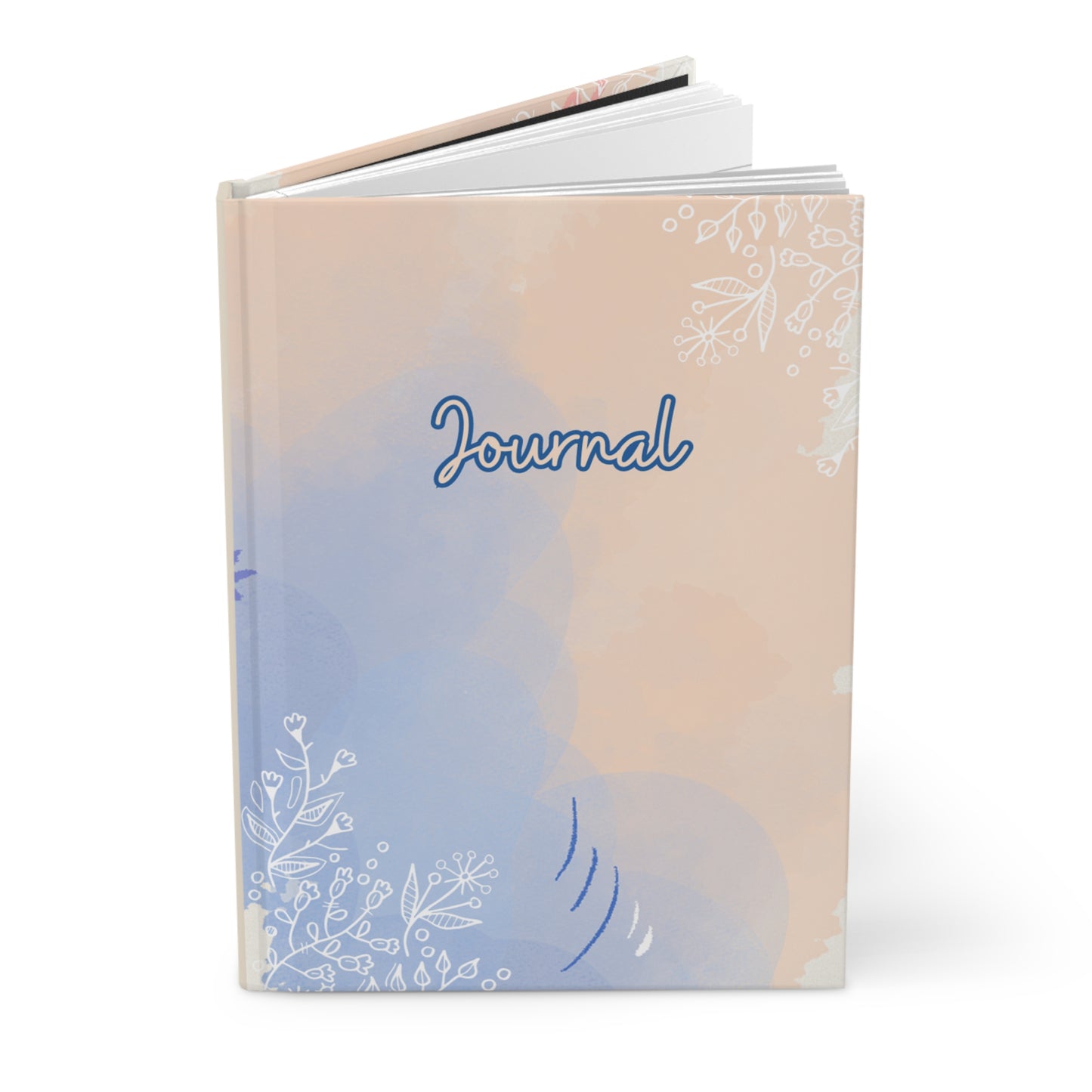 Peach and Blue Hardcover Journal Matte