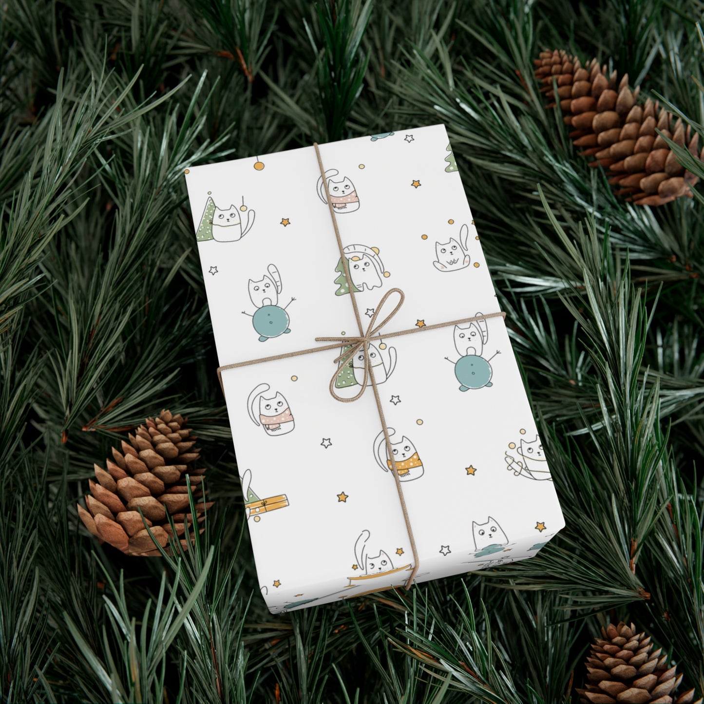 Winter Cats Festive Christmas Gift Wrap Papers
