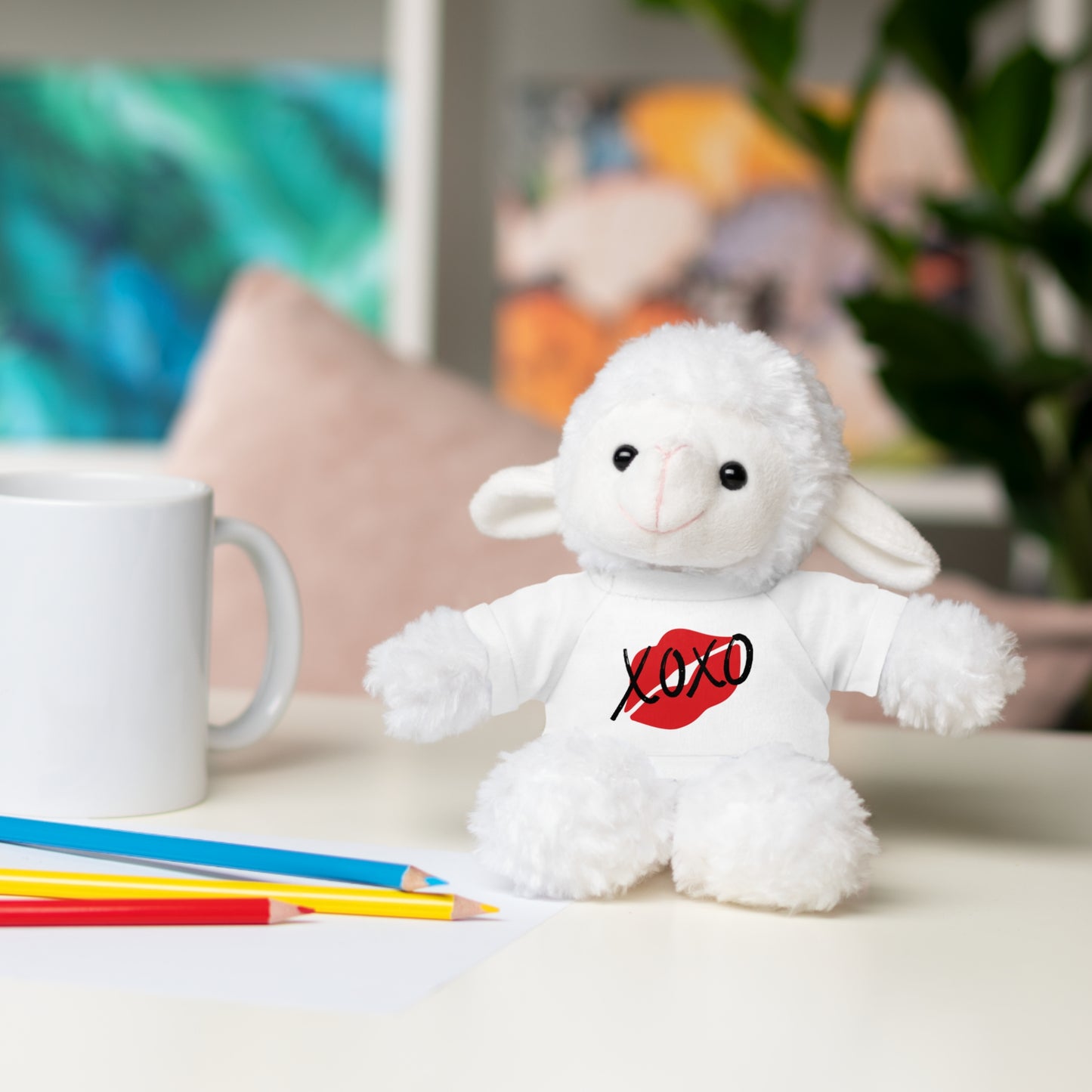 XOXO Kiss Valentine Stuffed Animals with Tee | Valentines Day Gifts