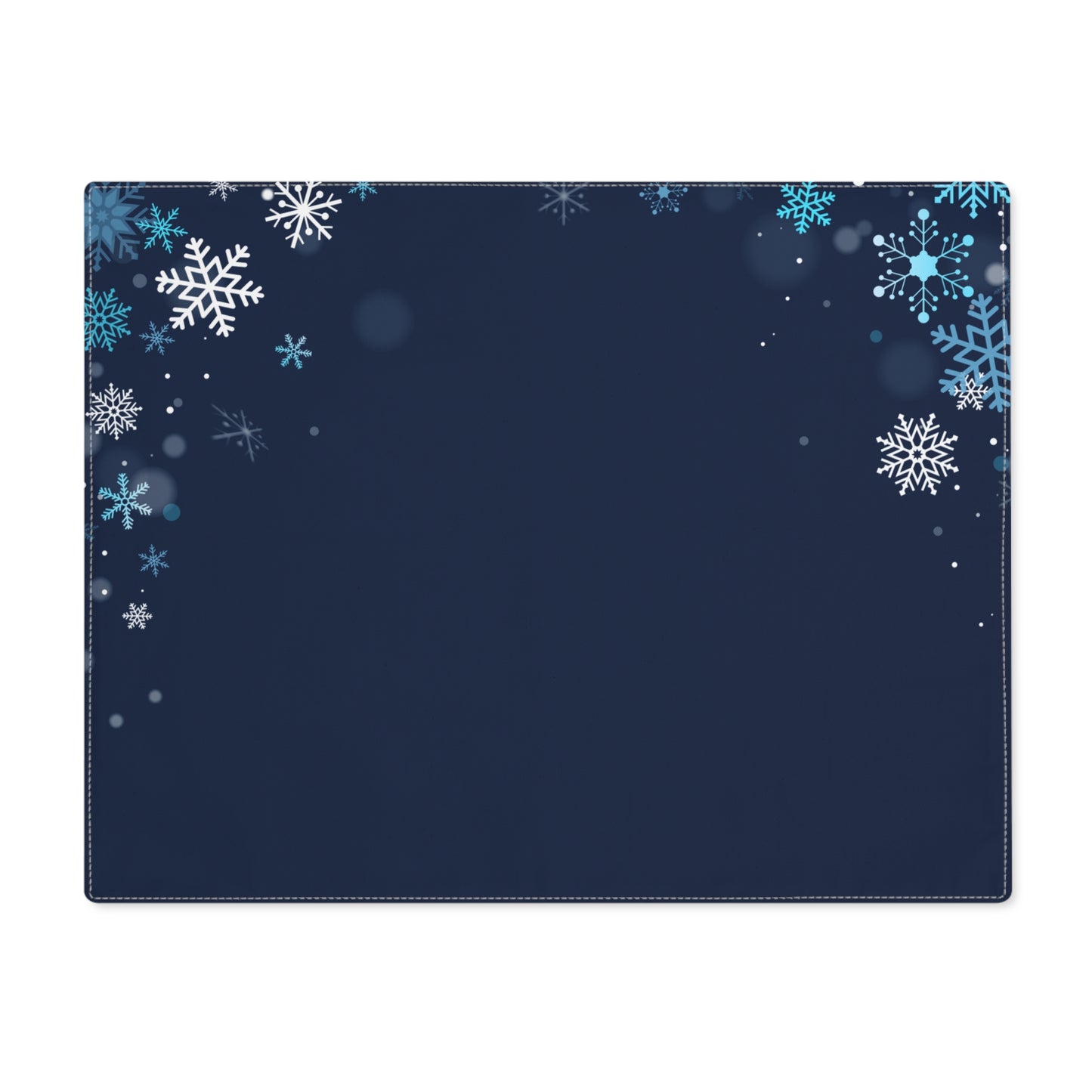 Blue Snowflakes Christmas Placemat, 1pc