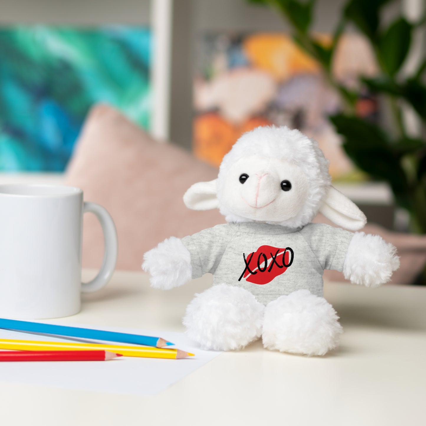 XOXO Kiss Valentine Stuffed Animals with Tee | Valentines Day Gifts