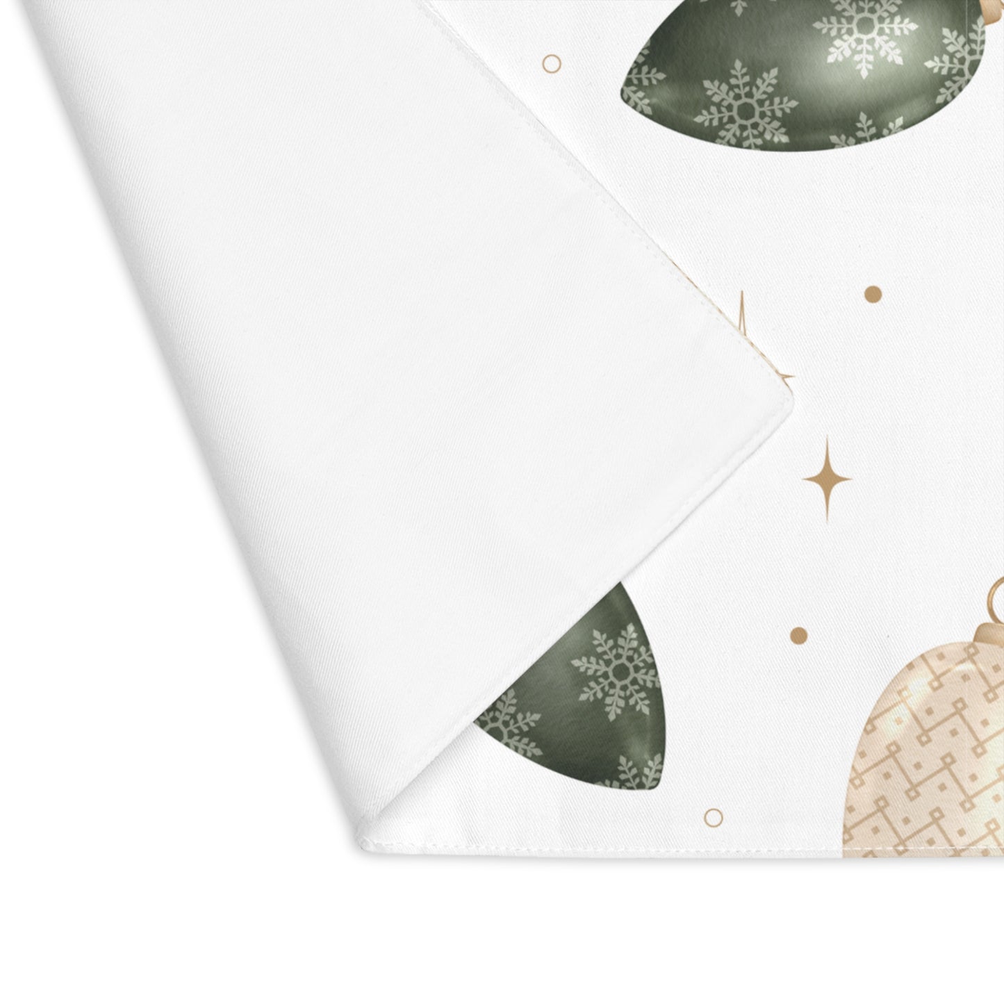 Blue and Gold Lights White Christmas Placemat, 1pc