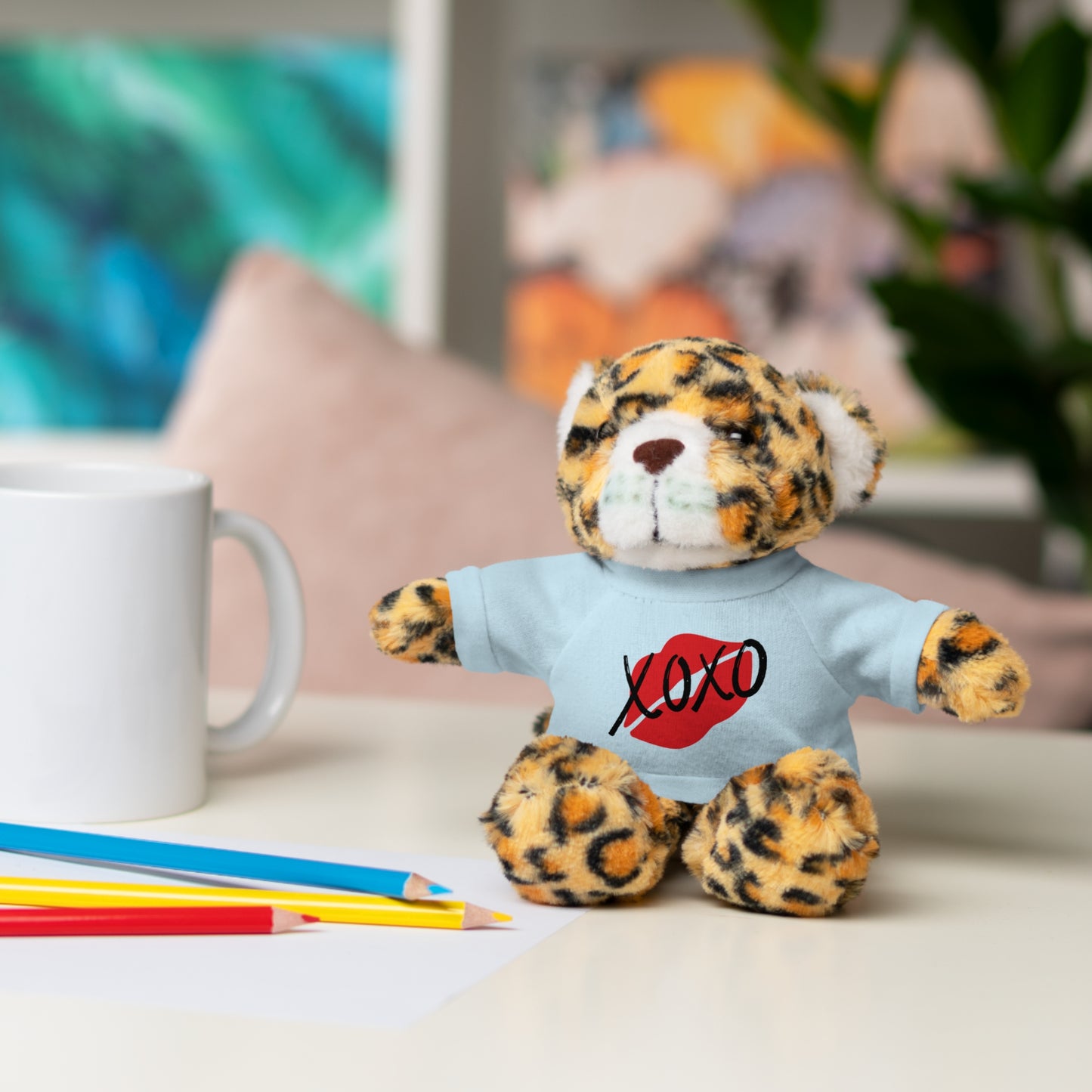 XOXO Kiss Valentine Stuffed Animals with Tee | Valentines Day Gifts