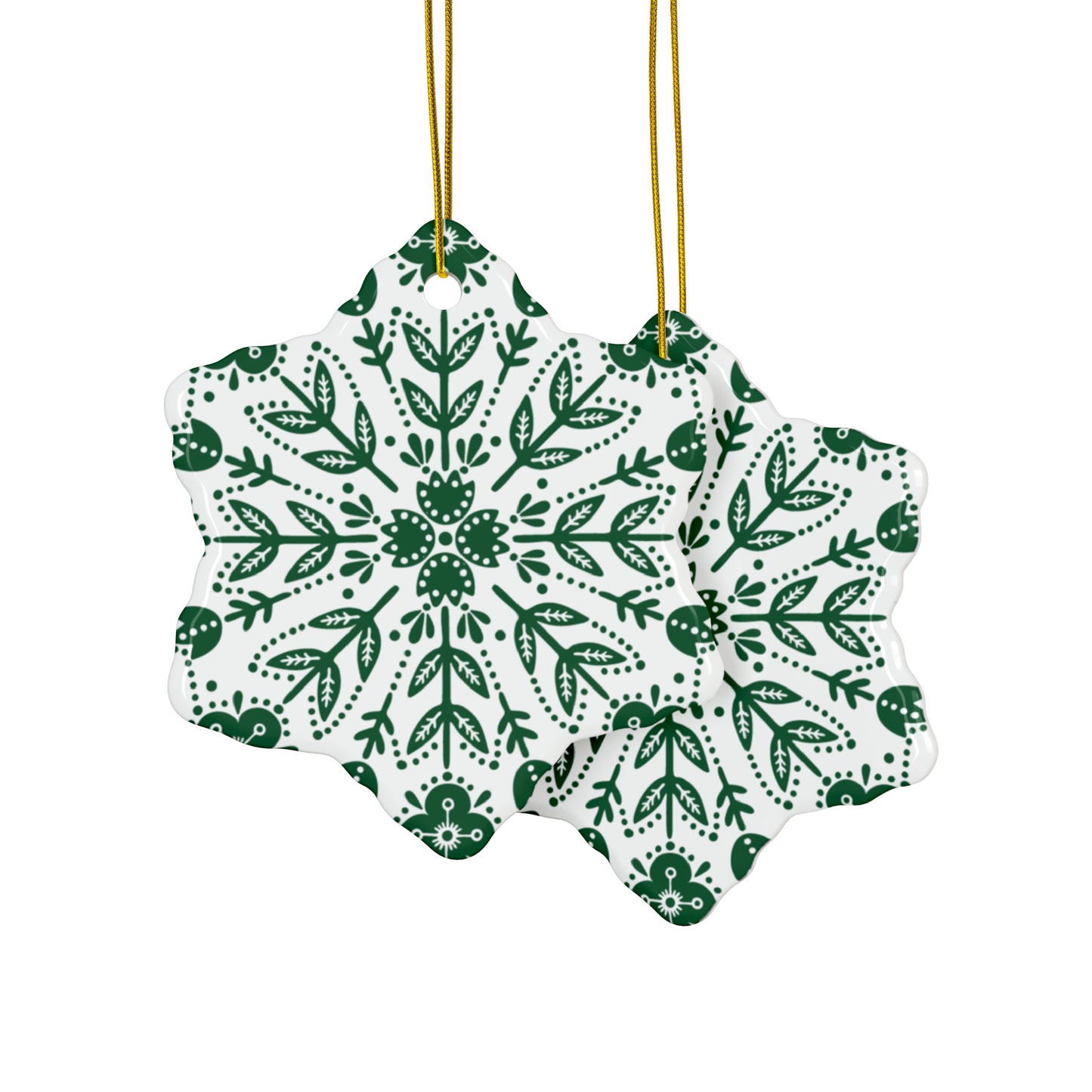 Tulip Icicle Scandinavian Christmas Ceramic Ornaments (1pc, 3pcs, 5pcs, 10pcs)