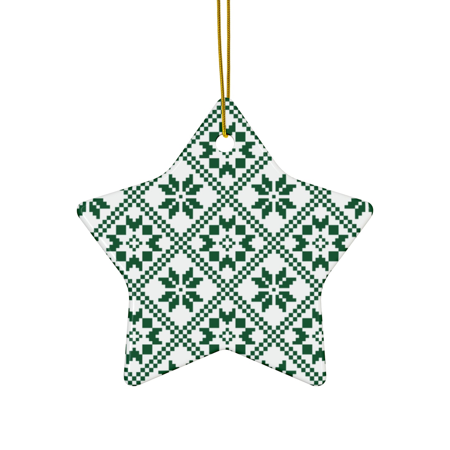 Snowflake Scandinavian Christmas Ceramic Ornaments (1pc, 3pcs, 5pcs, 10pcs)