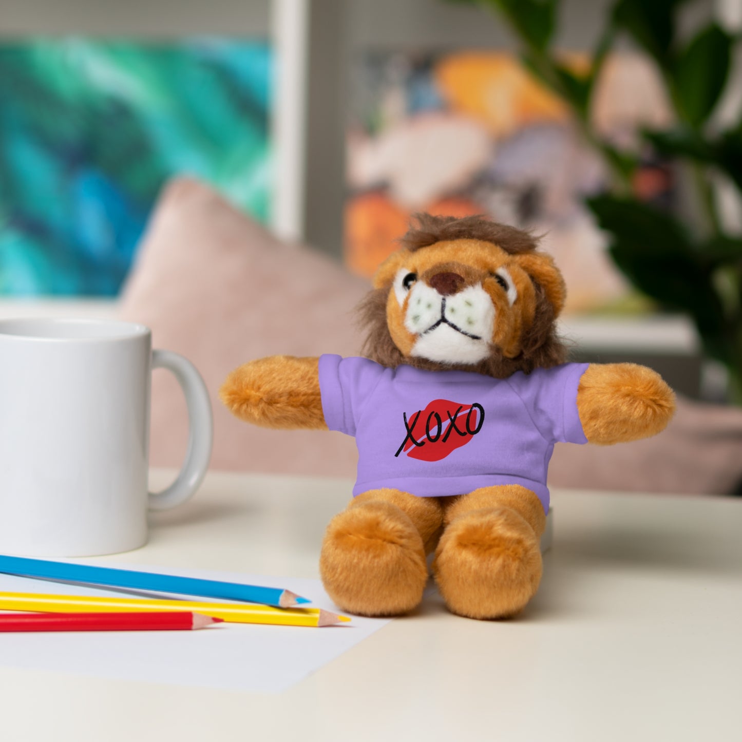XOXO Kiss Valentine Stuffed Animals with Tee | Valentines Day Gifts