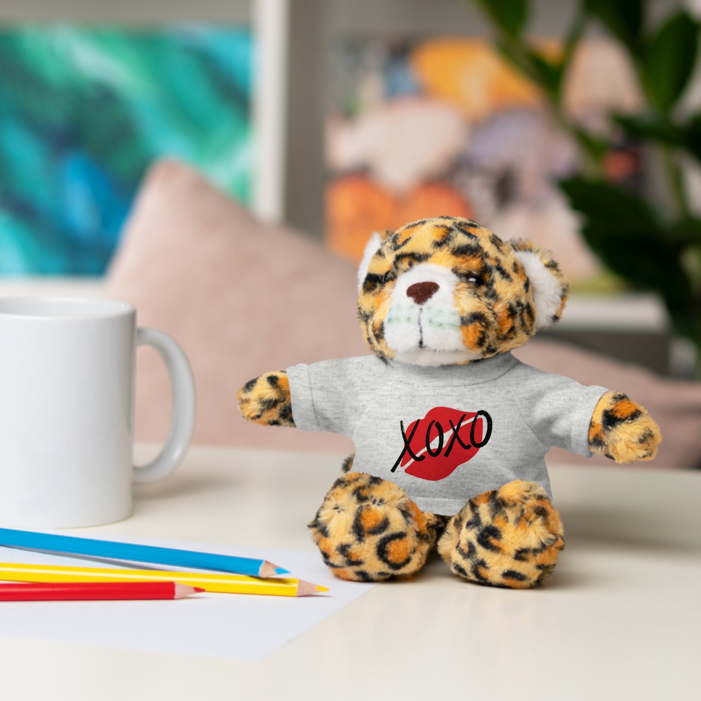 XOXO Kiss Valentine Stuffed Animals with Tee | Valentines Day Gifts
