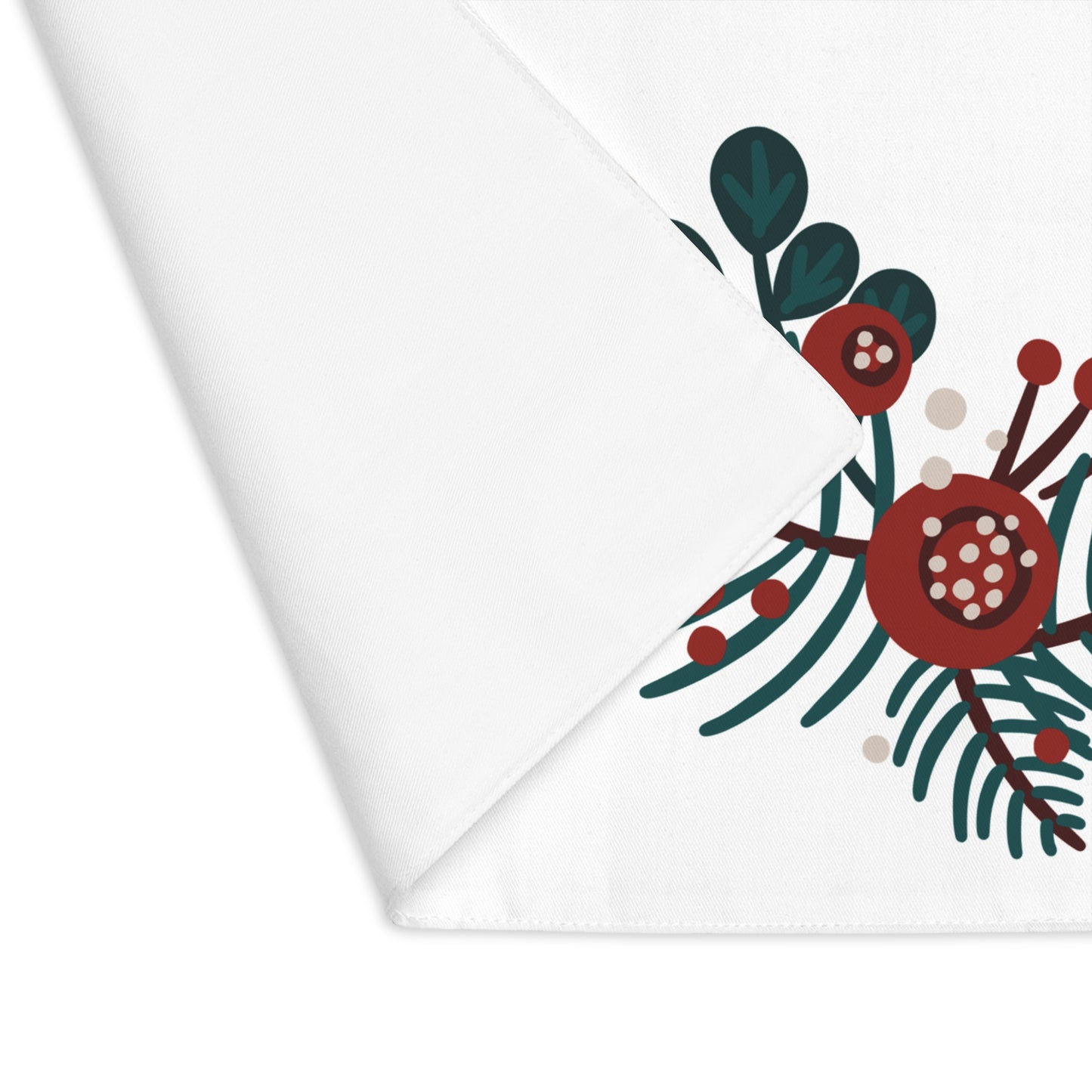 Fir and Berries Scandinavian Christmas Placemat, 1pc