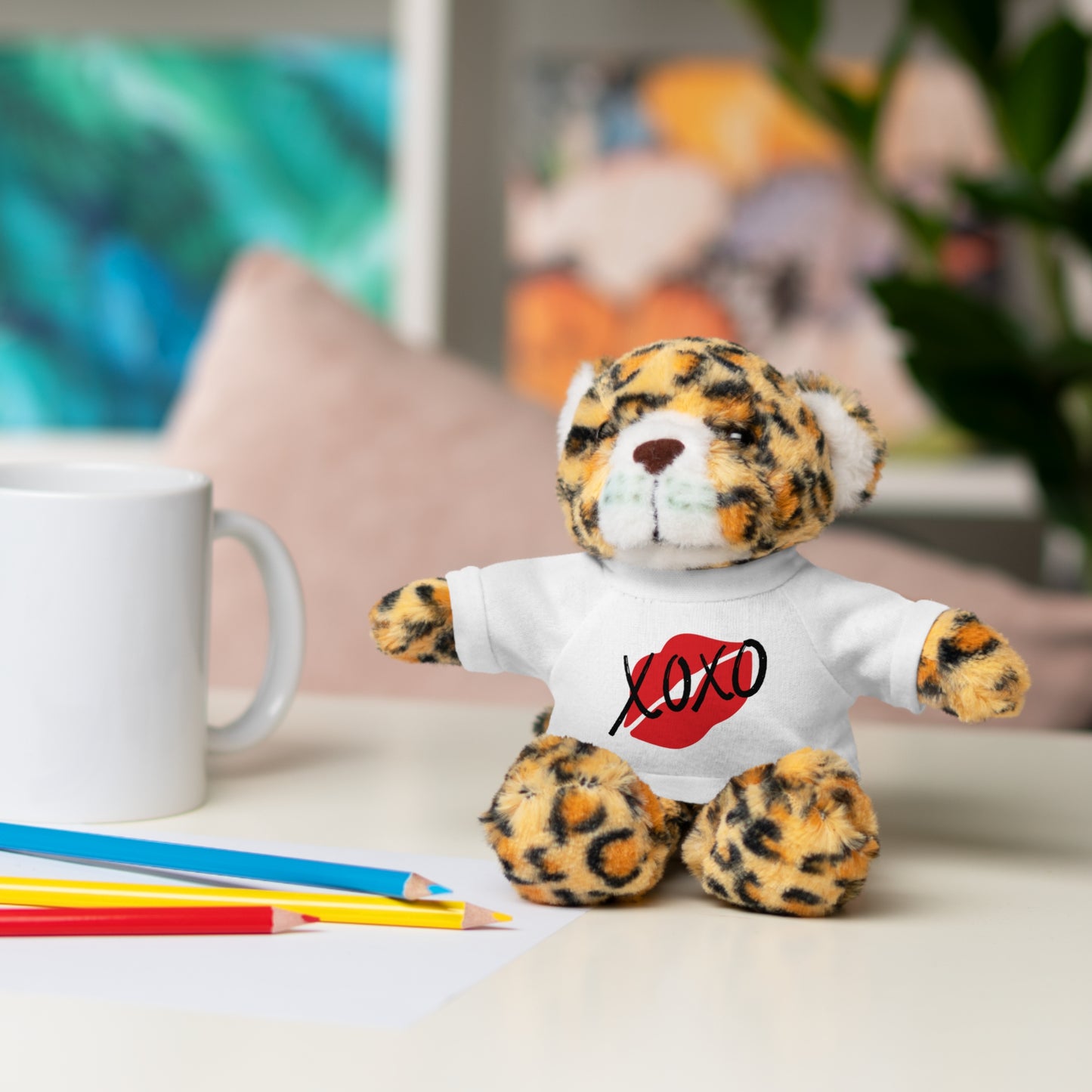 XOXO Kiss Valentine Stuffed Animals with Tee | Valentines Day Gifts