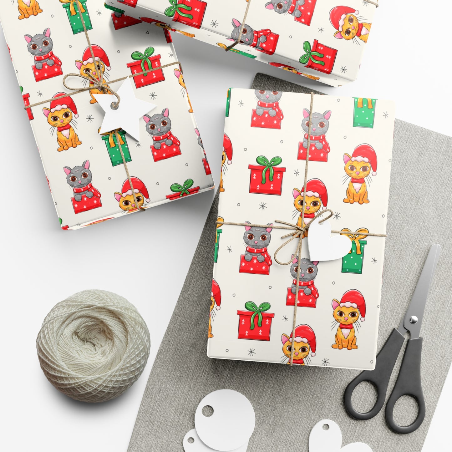 Cats and Presents Christmas Gift Wrap Papers