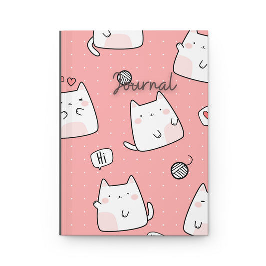 Kitty Cat Chats Hardcover Journal Matte