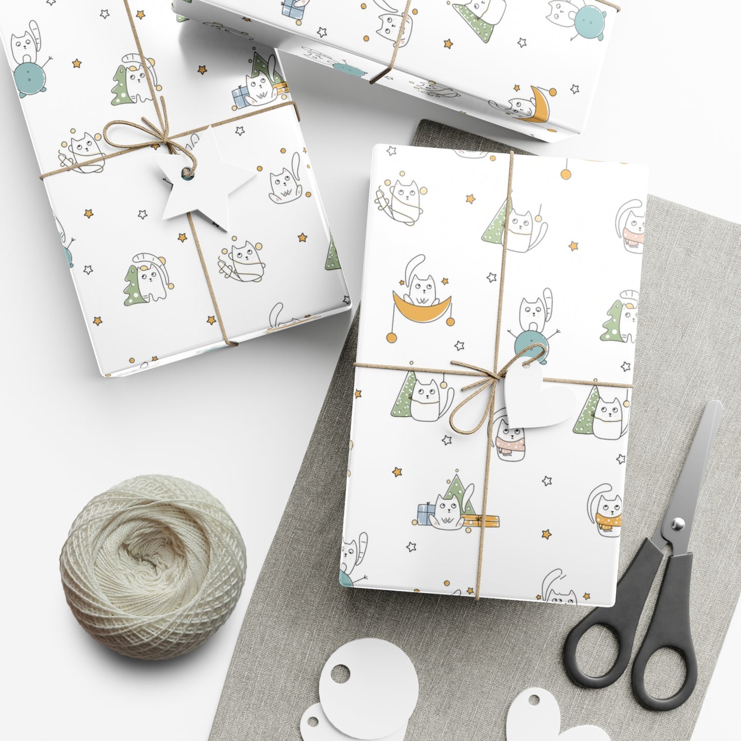 Winter Cats Festive Christmas Gift Wrap Papers