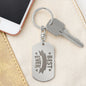 Best Daddy Ever Engraved Stainless Steel Dog Tag Keychain