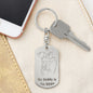 Best Daddy Engraved Stainless Steel Dog Tag Keychain