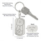 Dad Engraved Stainless Steel Dog Tag Keychain