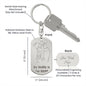Best Daddy Engraved Stainless Steel Dog Tag Keychain