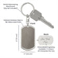 Engraved Stainless Steel Dog Tag Keychain