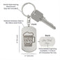 Best Dad Beer Engraved Stainless Steel Dog Tag Keychain