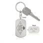 Best Dad Engraved Stainless Steel Dog Tag Keychain