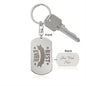 Best Daddy Ever Engraved Stainless Steel Dog Tag Keychain