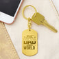 Best Dad in the World Engraved Stainless Steel Dog Tag Keychain