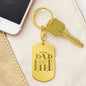 Dad, My Hero Engraved Stainless Steel Dog Tag Keychain