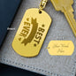 Best Daddy Ever Engraved Stainless Steel Dog Tag Keychain